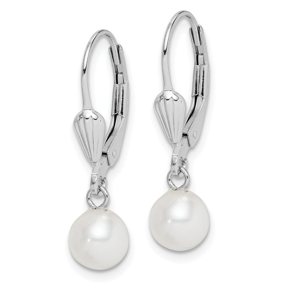 Lovely Rita's Earrings Silver Fresh Water Pearl Leverback Earrings