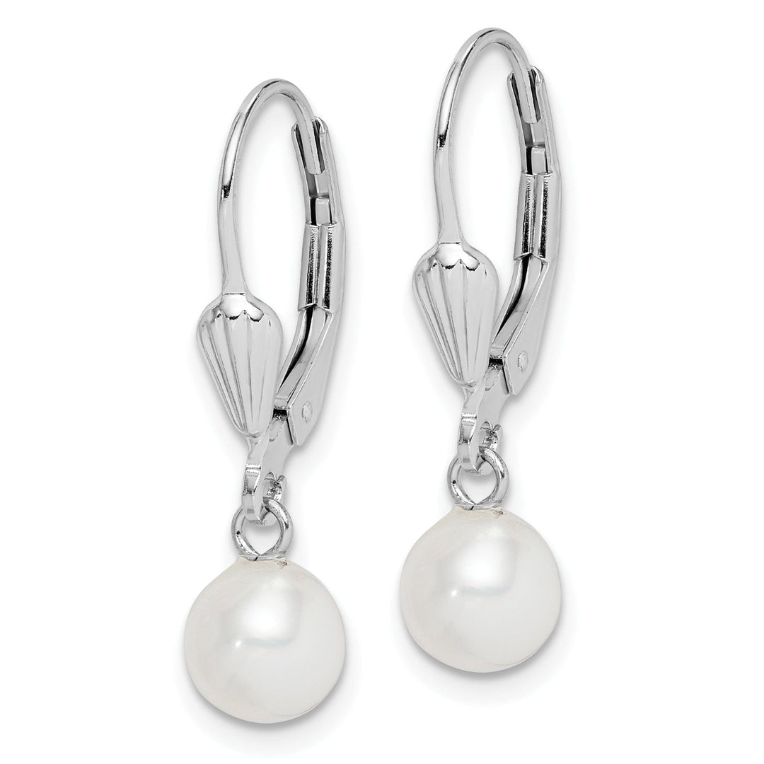Lovely Rita's Earrings Silver Fresh Water Pearl Leverback Earrings