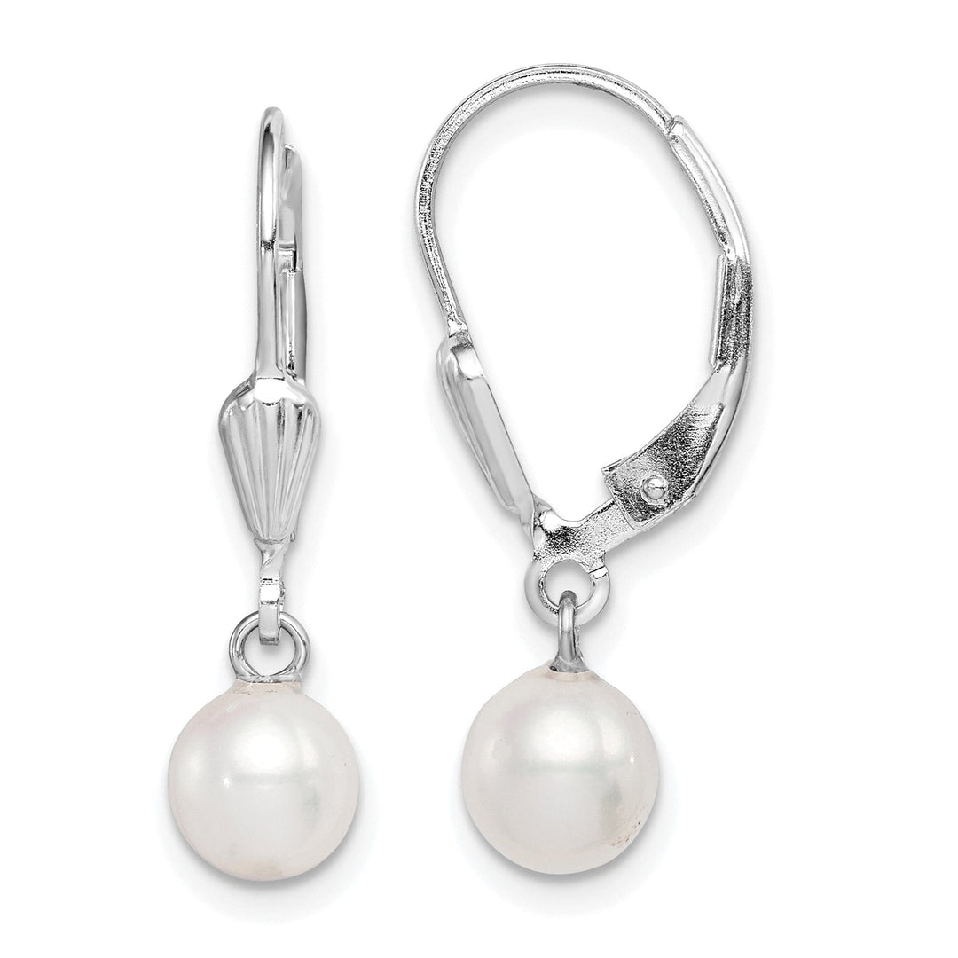 Lovely Rita's Earrings Silver Fresh Water Pearl Leverback Earrings
