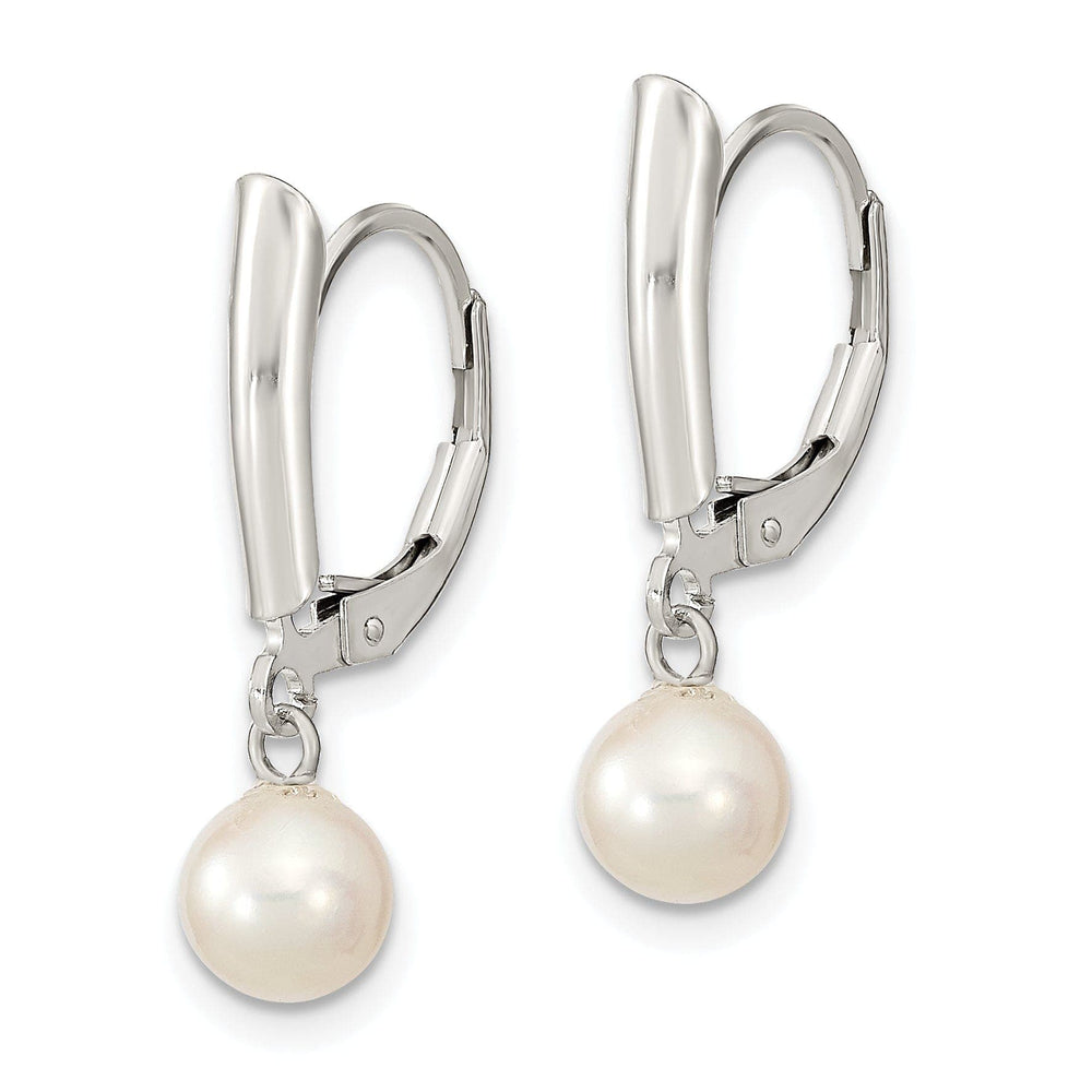 Lovely Rita's Earrings Silver Fresh Water Pearl Leverback Earrings