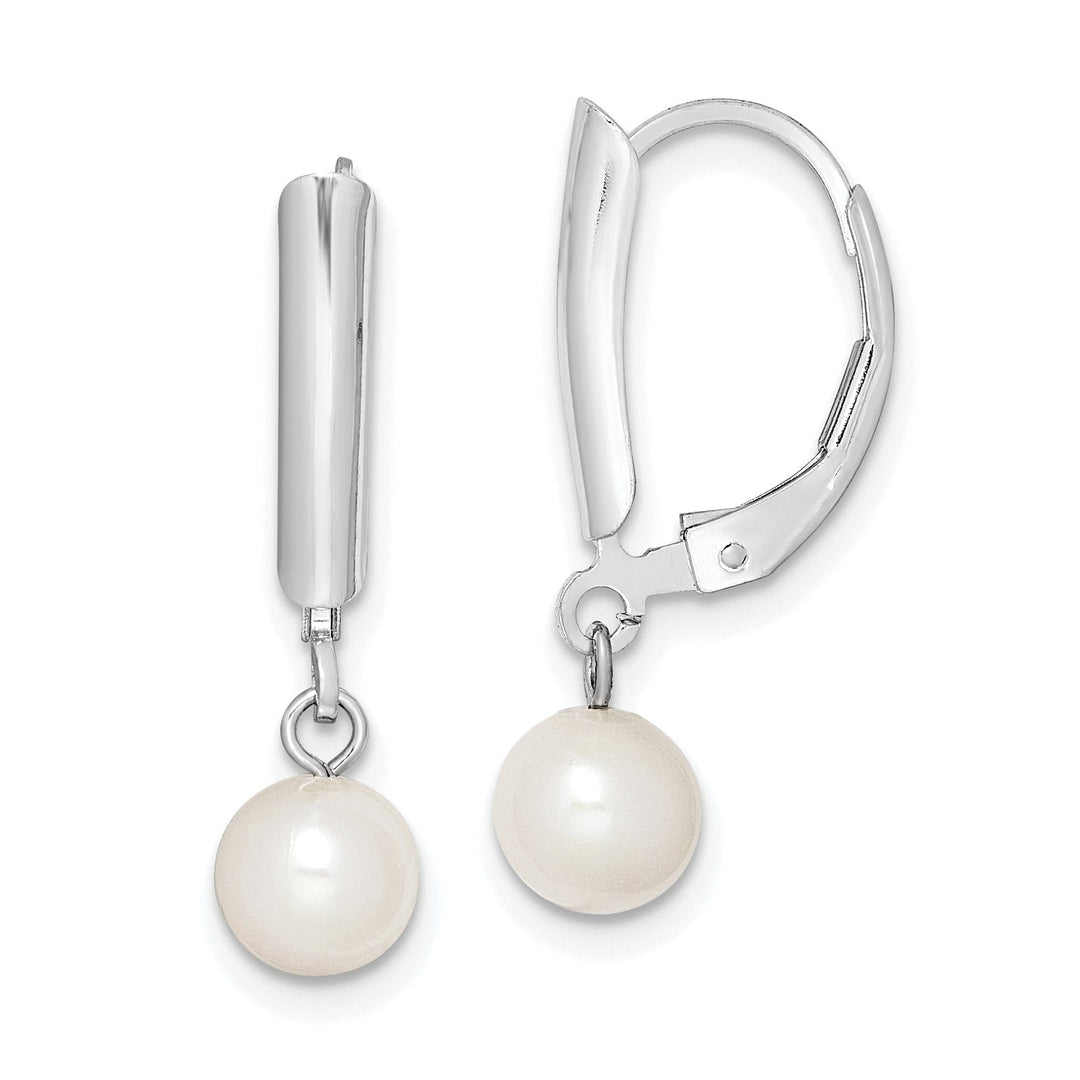 Lovely Rita's Earrings Silver Fresh Water Pearl Leverback Earrings