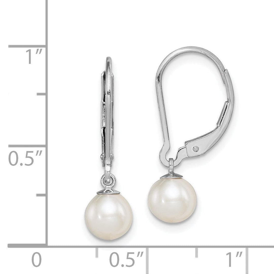 Lovely Rita's Earrings Silver Fresh Water Pearl Leverback Earrings