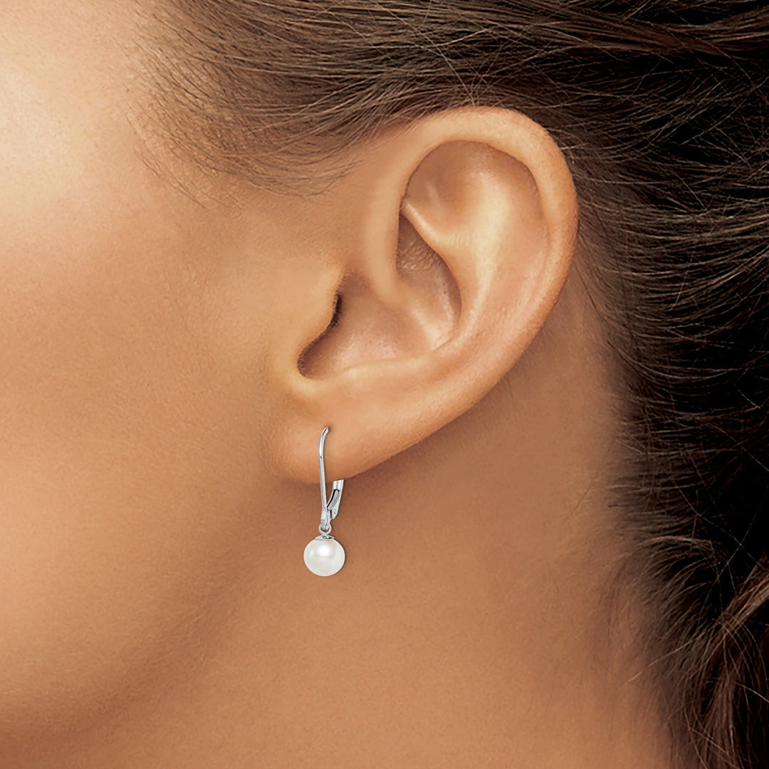Lovely Rita's Earrings Silver Fresh Water Pearl Leverback Earrings