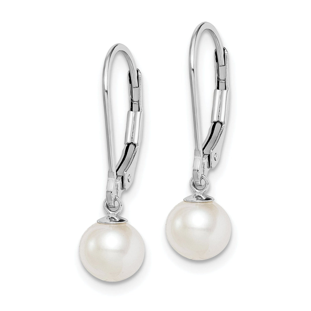 Lovely Rita's Earrings Silver Fresh Water Pearl Leverback Earrings