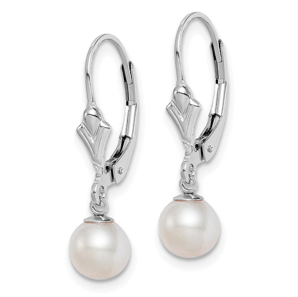 Lovely Rita's Earrings Silver Fresh Water Pearl Leverback Earrings