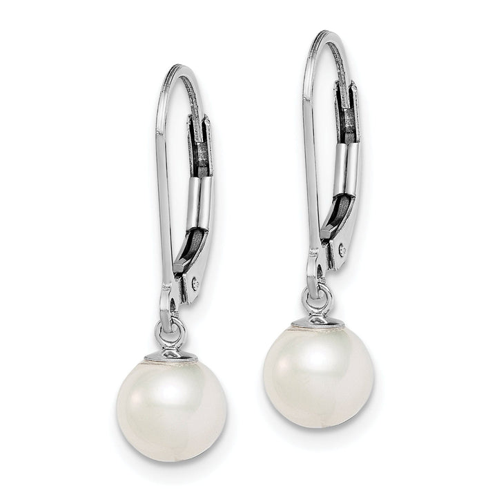Lovely Rita's Earrings Silver Fresh Water Pearl Leverback Earrings
