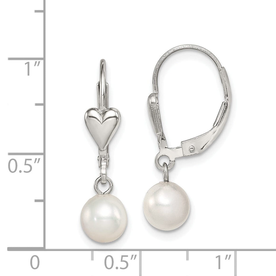 Lovely Rita's Earrings Silver Fresh Water Pearl Leverback Earrings