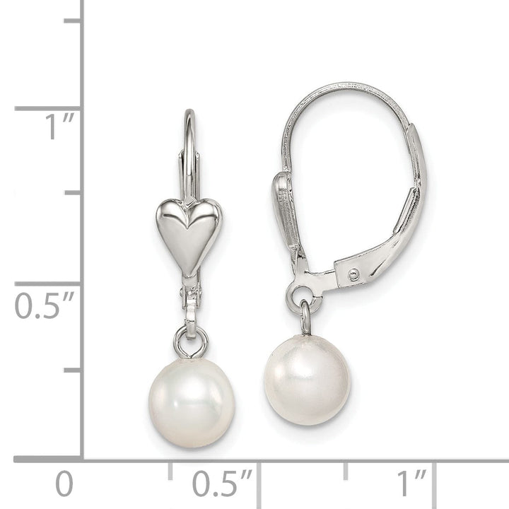 Lovely Rita's Earrings Silver Fresh Water Pearl Leverback Earrings