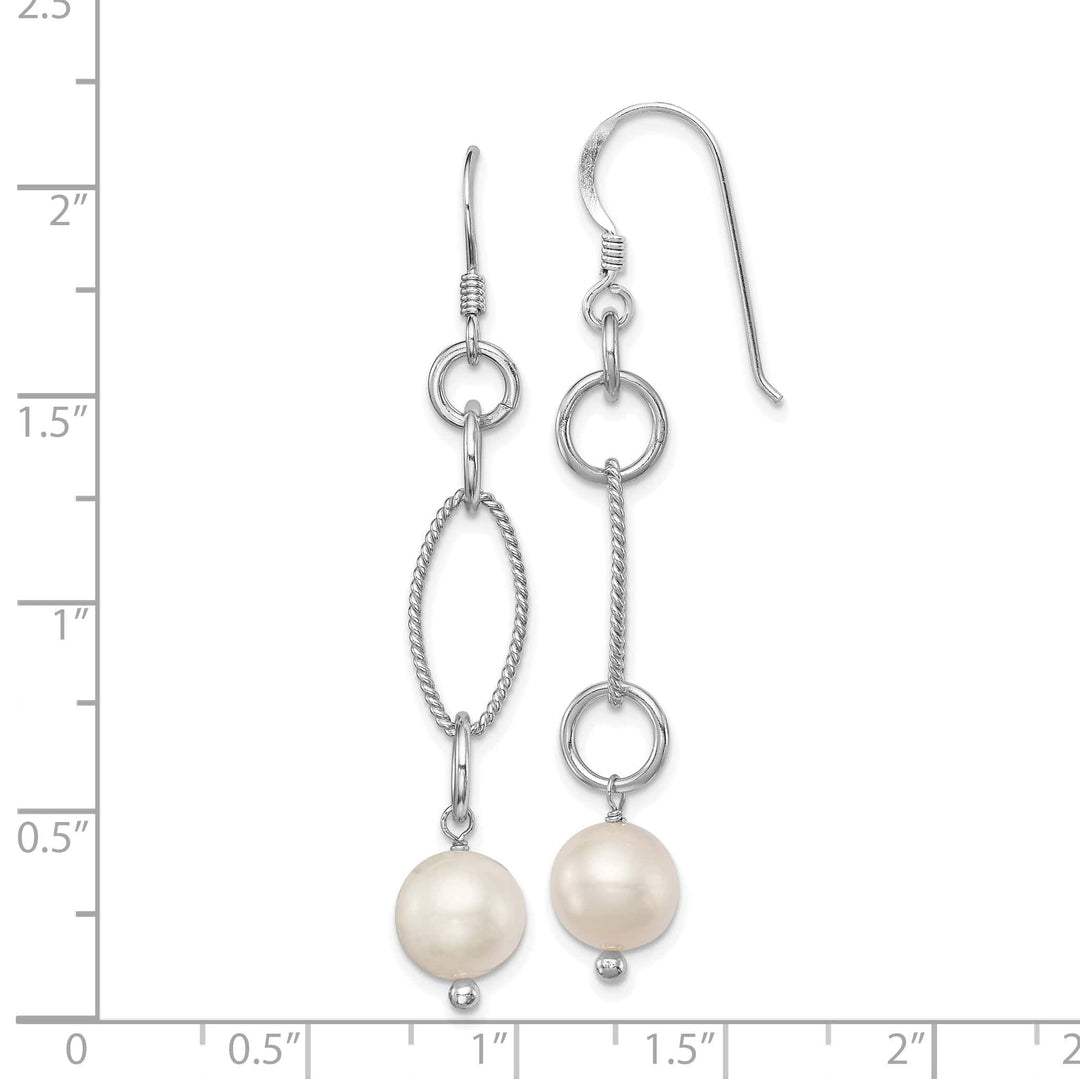 Lovely Rita's Earrings Silver Fresh Water Sheperds Hook Pearl Earrings