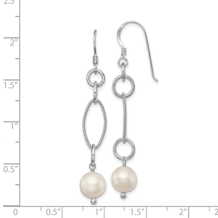 Lovely Rita's Earrings Silver Fresh Water Sheperds Hook Pearl Earrings
