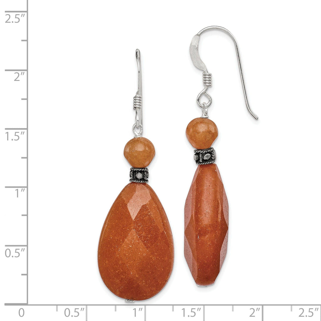 Lovely Rita's Earrings Silver Genuine Carnelian Dangle Earrings