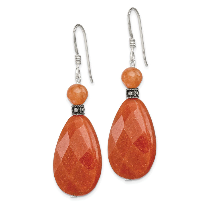 Lovely Rita's Earrings Silver Genuine Carnelian Dangle Earrings