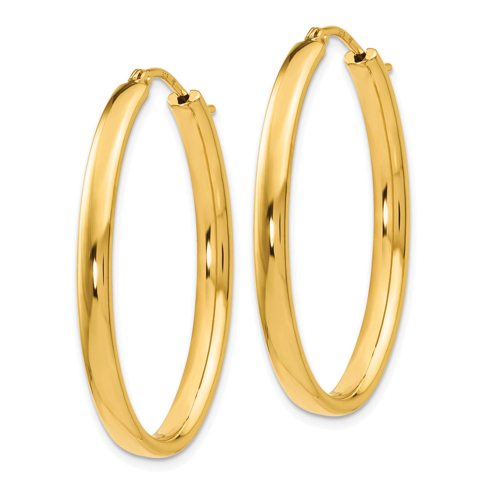 Lovely Rita's Earrings Silver Gold-plated Polished Oval Hoop Earrings