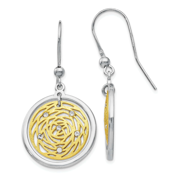 Lovely Rita's Earrings Silver Gold-tone finish C.Z Dangle Earrings