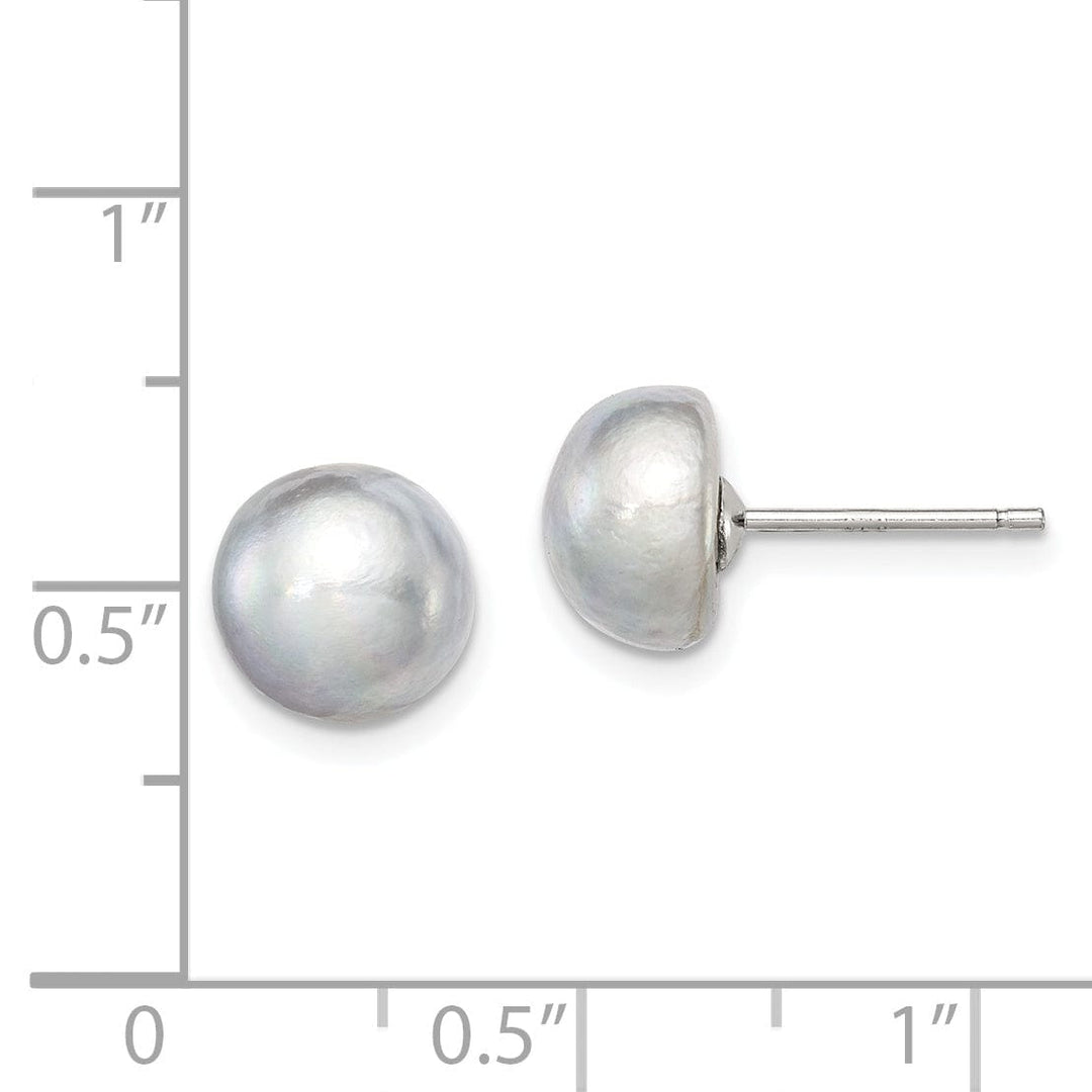 Lovely Rita's Earrings Silver Grey Fresh Water Cultured Pearl Earrings