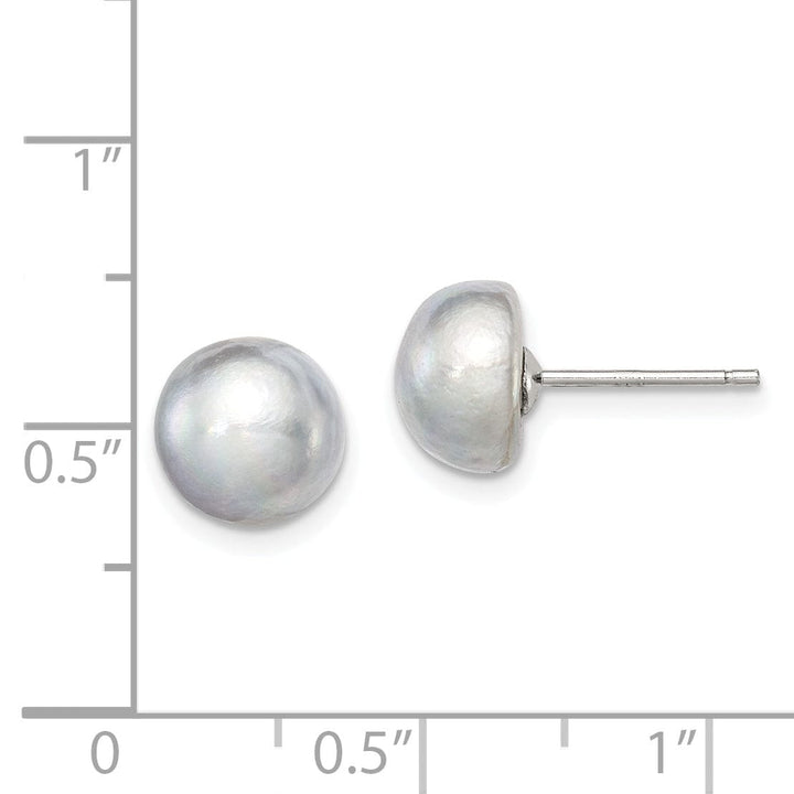 Lovely Rita's Earrings Silver Grey Fresh Water Cultured Pearl Earrings