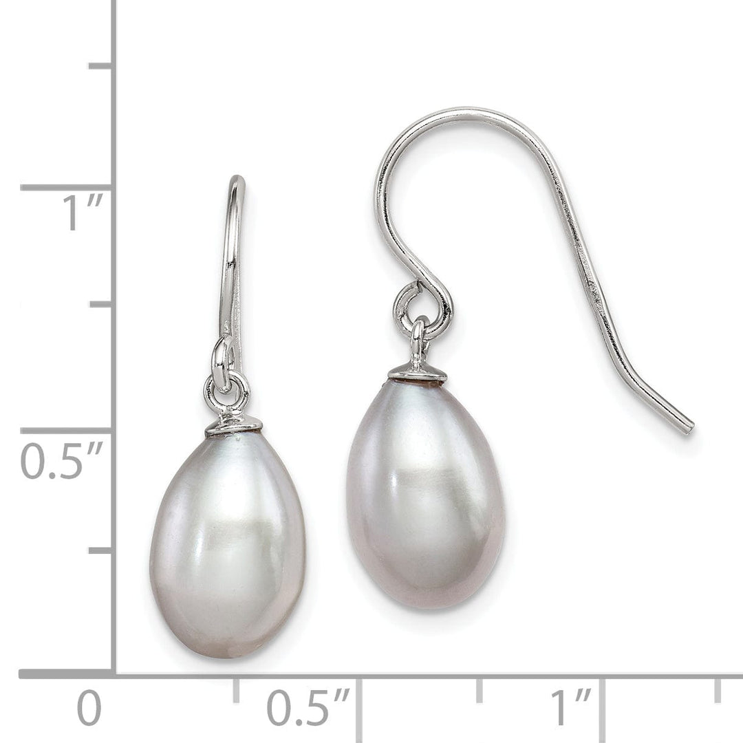 Lovely Rita's Earrings Silver Grey Fresh Water Pearl Dangle Earrings