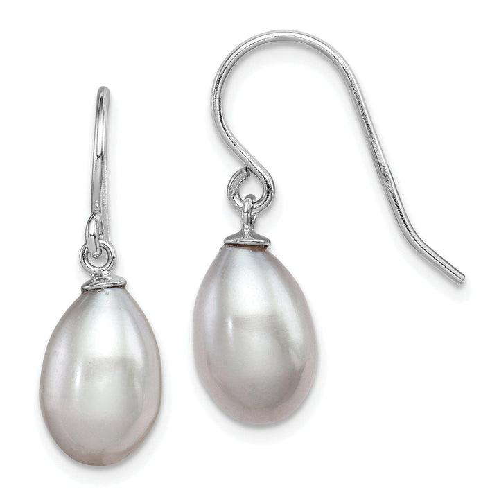 Lovely Rita's Earrings Silver Grey Fresh Water Pearl Dangle Earrings