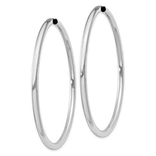 Lovely Rita's Earrings Silver Hollow Endless Tube Hoop Earrings 3mmx60mm