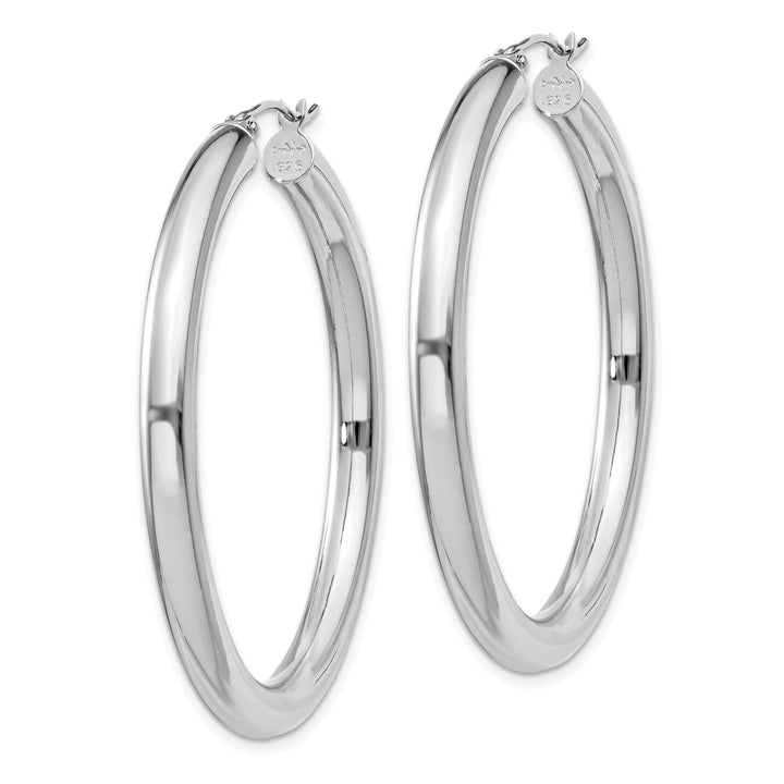 Lovely Rita's Earrings Silver Hollow Round Hoop Hinged Earrings