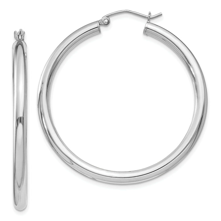 Lovely Rita's Earrings Silver Hollow Round Hoop Hinged Earrings