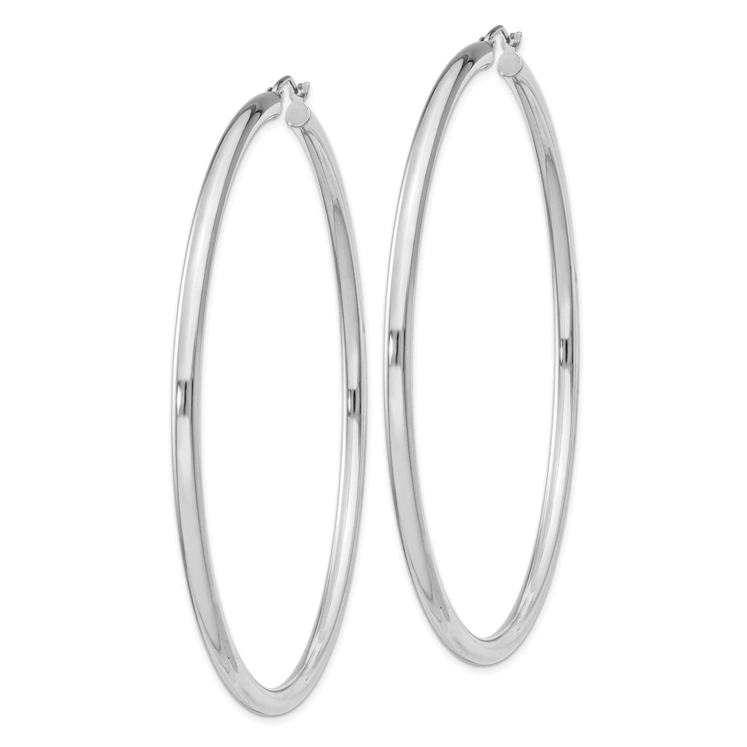Lovely Rita's Earrings Silver Hollow Round Hoop Hinged Earrings