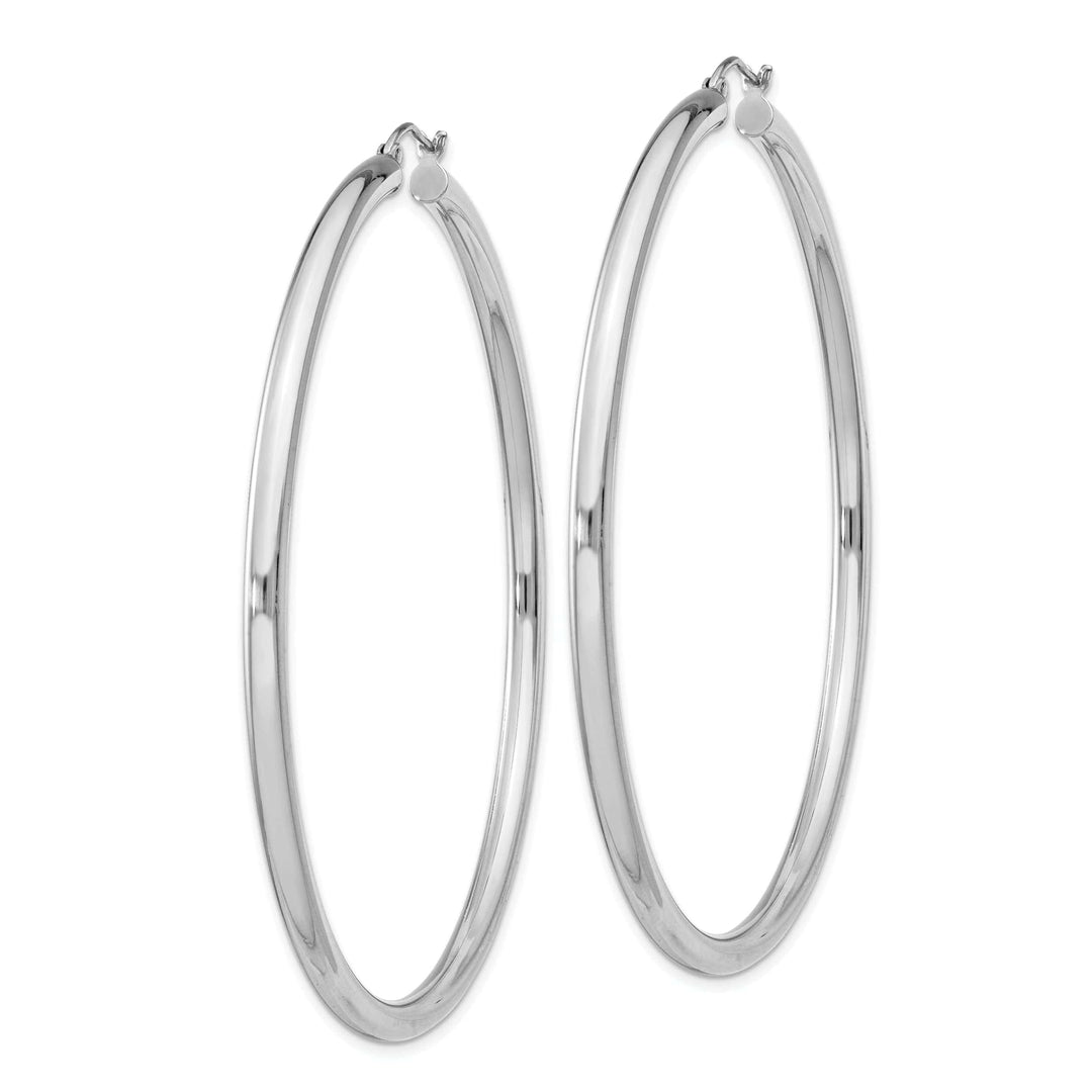 Lovely Rita's Earrings Silver Hollow Round Hoop Hinged Earrings