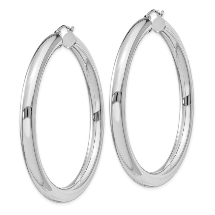 Lovely Rita's Earrings Silver Hollow Round Hoop Hinged Posts Earrings