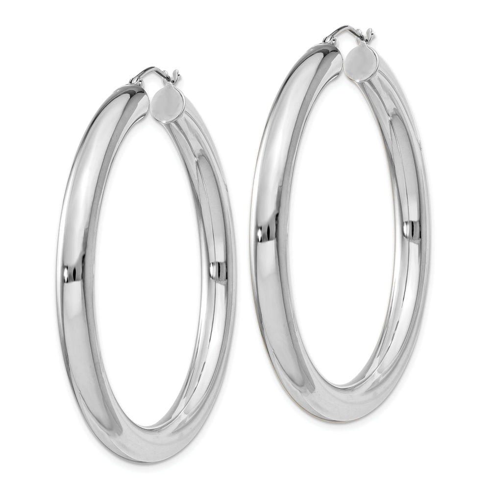 Lovely Rita's Earrings Silver Hollow Round Hoop Hinged Posts Earrings