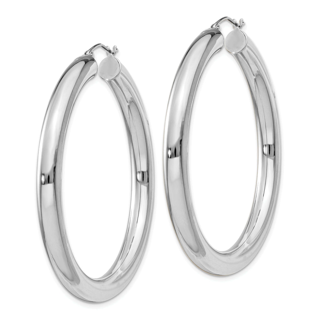 Lovely Rita's Earrings Silver Hollow Round Hoop Hinged Posts Earrings