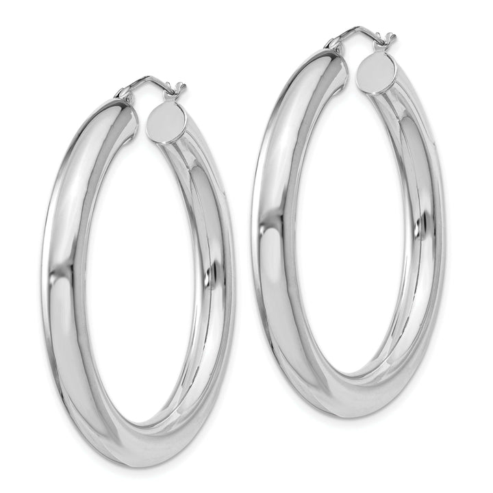 Lovely Rita's Earrings Silver Hollow Round Hoop Hinged Posts Earrings