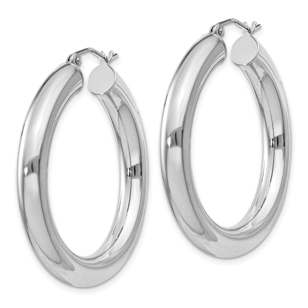 Lovely Rita's Earrings Silver Hollow Round Hoop Hinged Posts Earrings