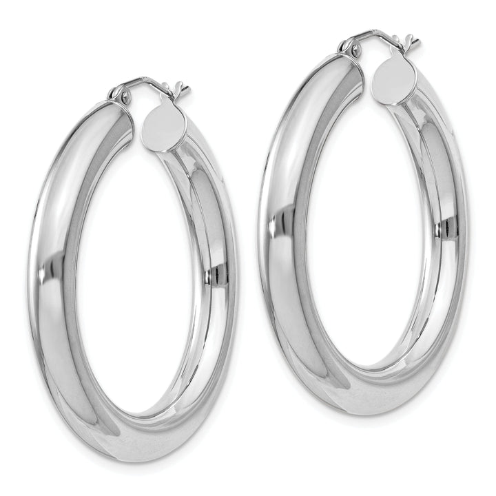 Lovely Rita's Earrings Silver Hollow Round Hoop Hinged Posts Earrings