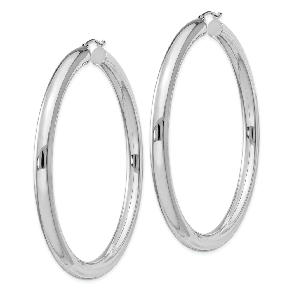 Lovely Rita's Earrings Silver Hollow Round Hoop Hinged Posts Earrings