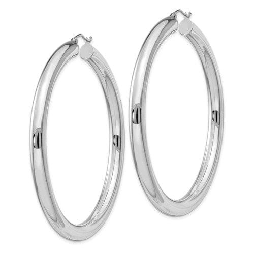 Lovely Rita's Earrings Silver Hollow Round Hoop Hinged Posts Earrings