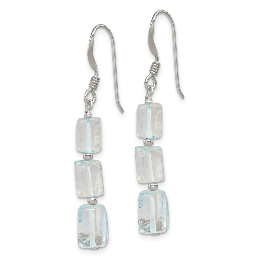 Lovely Rita's Earrings Silver Light Blue Quartz Stone Dangle Earrings