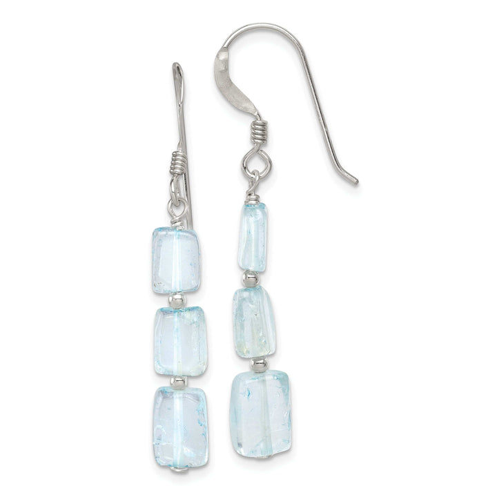 Lovely Rita's Earrings Silver Light Blue Quartz Stone Dangle Earrings