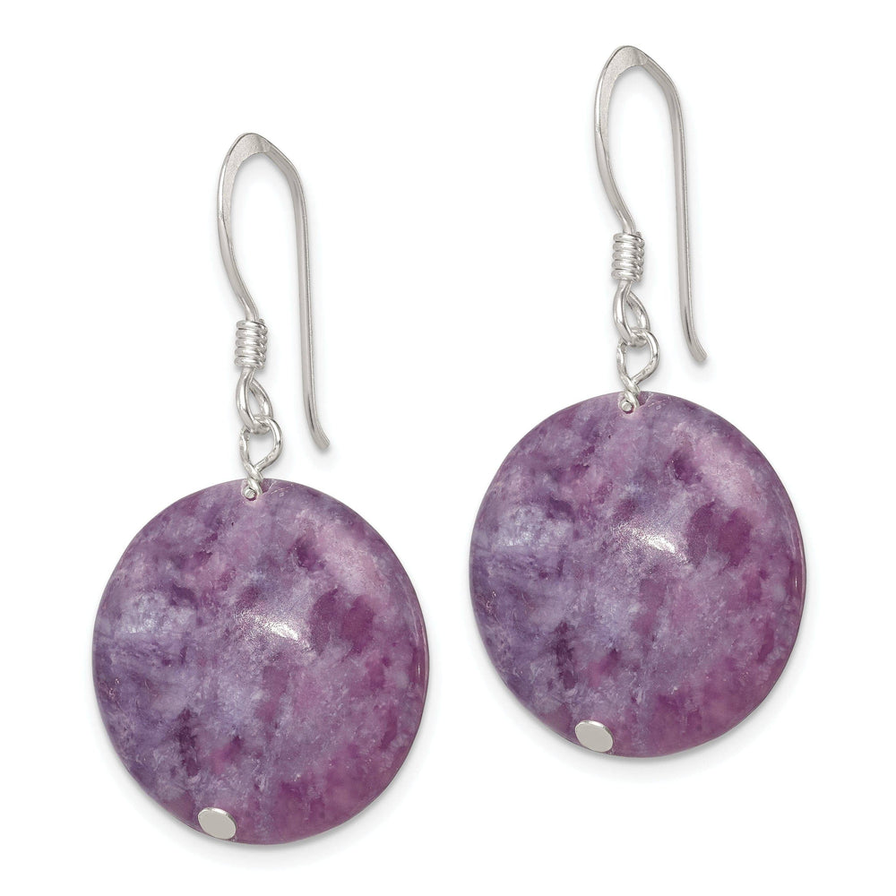 Lovely Rita's Earrings Silver Natural Purple Lepidolite Drop Earrings