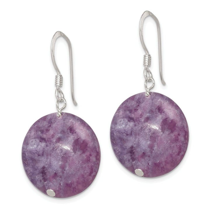 Lovely Rita's Earrings Silver Natural Purple Lepidolite Drop Earrings