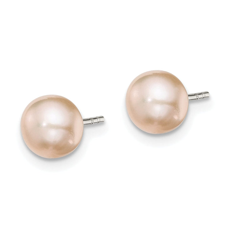 Lovely Rita's Earrings Silver Pink Fresh Water Button Pearl Earrings
