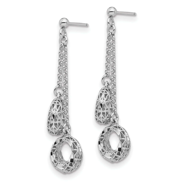 Lovely Rita's Earrings Silver Polished D.C Circle Dangle Earrings