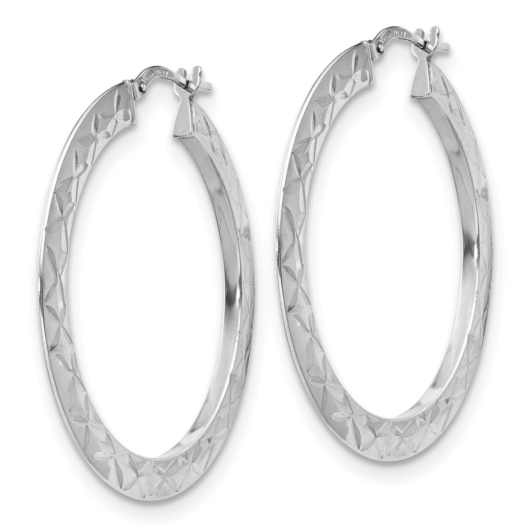 Lovely Rita's Earrings Silver Polished D.C Hoop Earrings