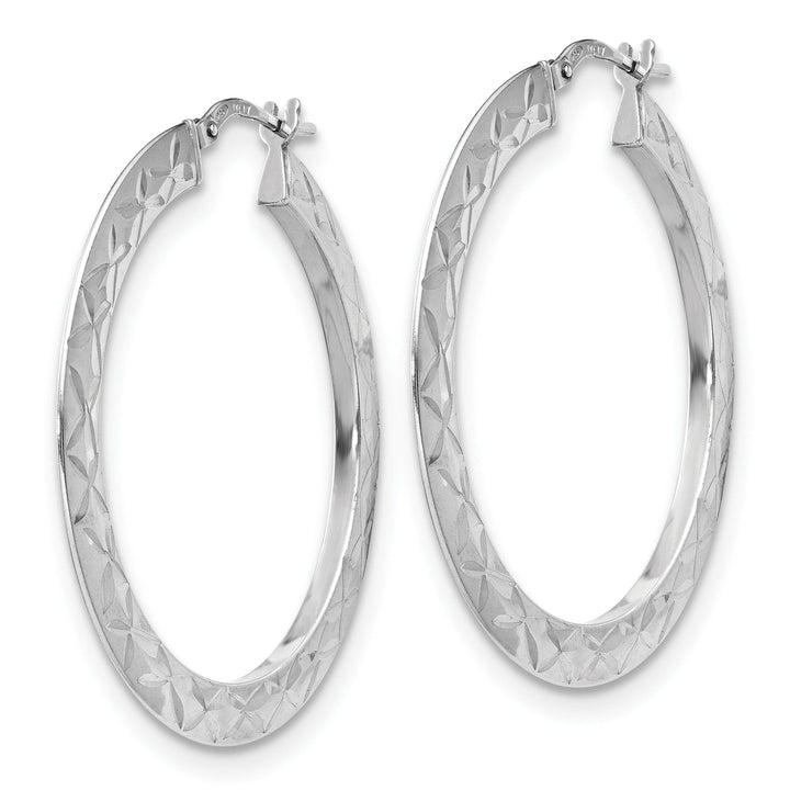 Lovely Rita's Earrings Silver Polished D.C Hoop Earrings