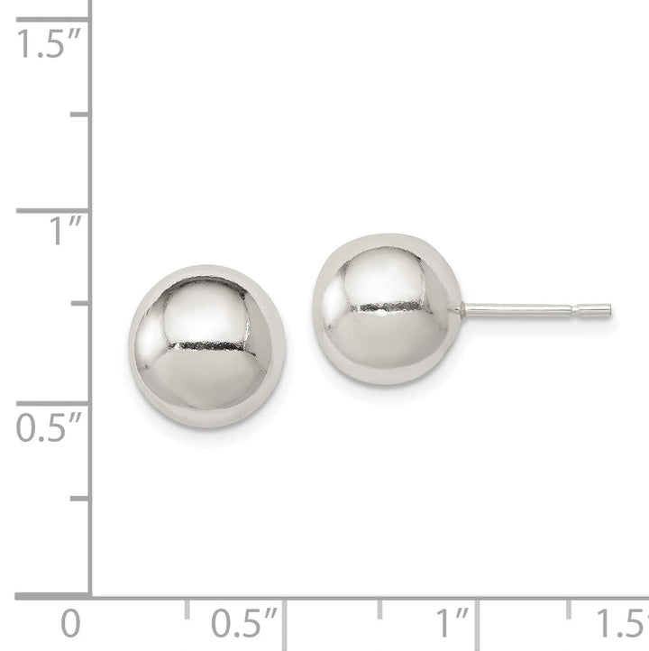 Lovely Rita's Earrings Silver Polished Finish 10MM Ball Post Earrings