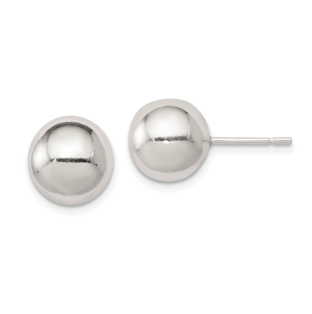 Lovely Rita's Earrings Silver Polished Finish 10MM Ball Post Earrings
