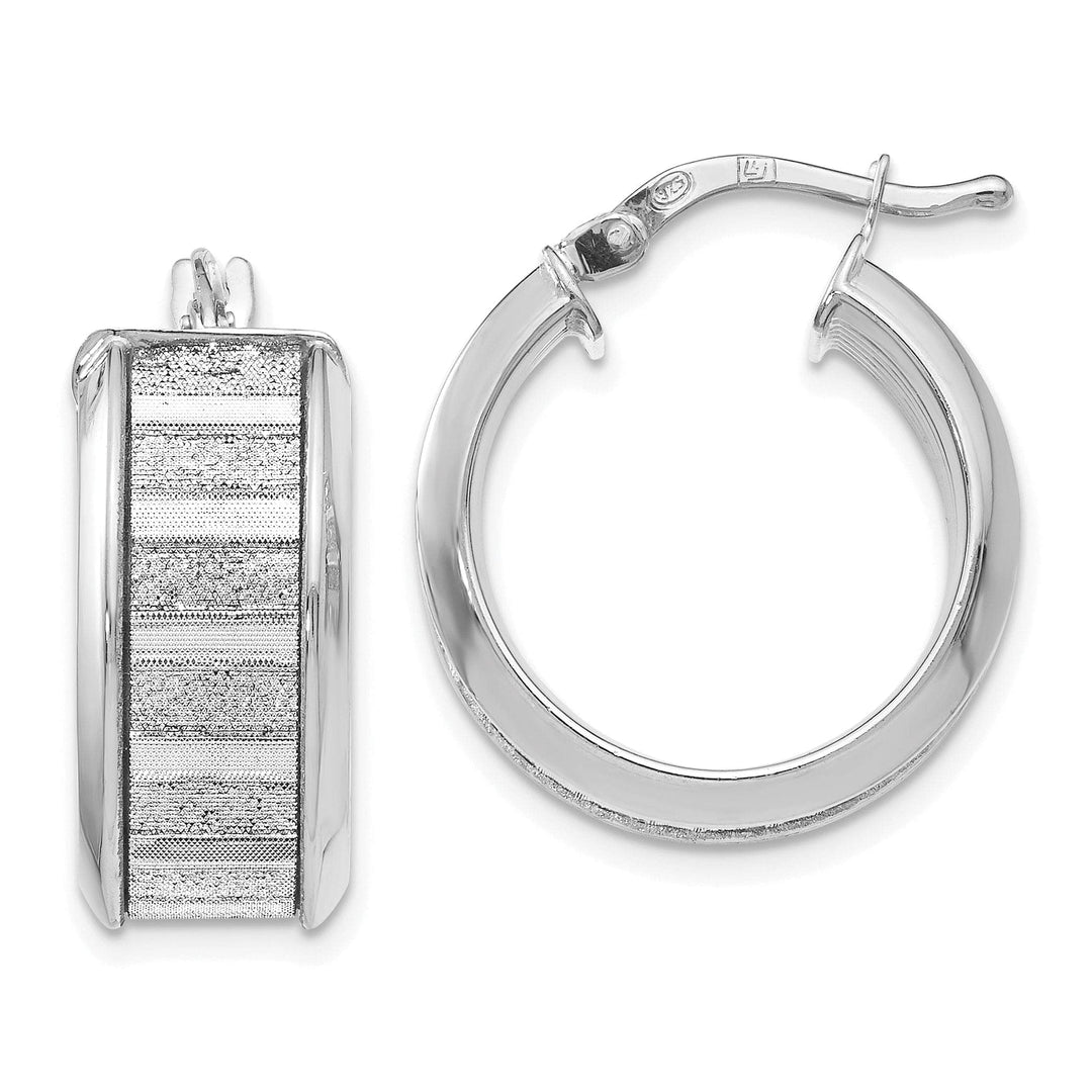 Lovely Rita's Earrings Silver Polished Glimmer Infused Hoop Earrings