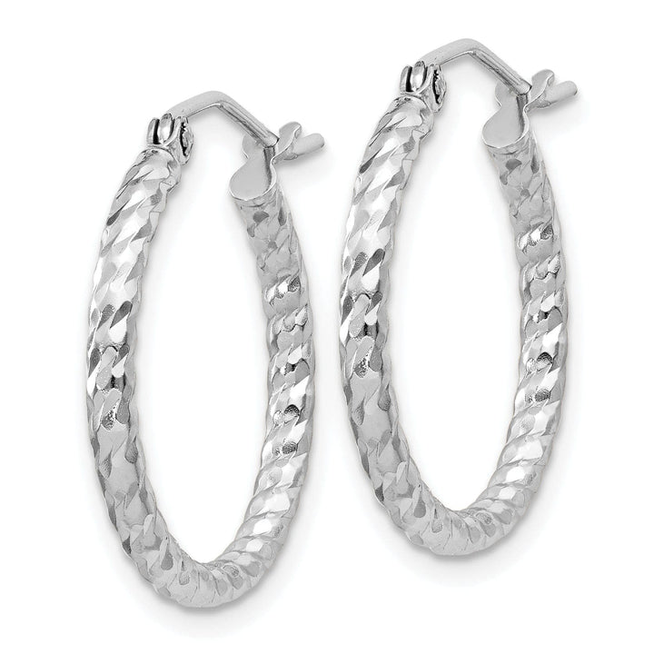 Lovely Rita's Earrings Silver Polished Satin Hinged Hoop Earrings