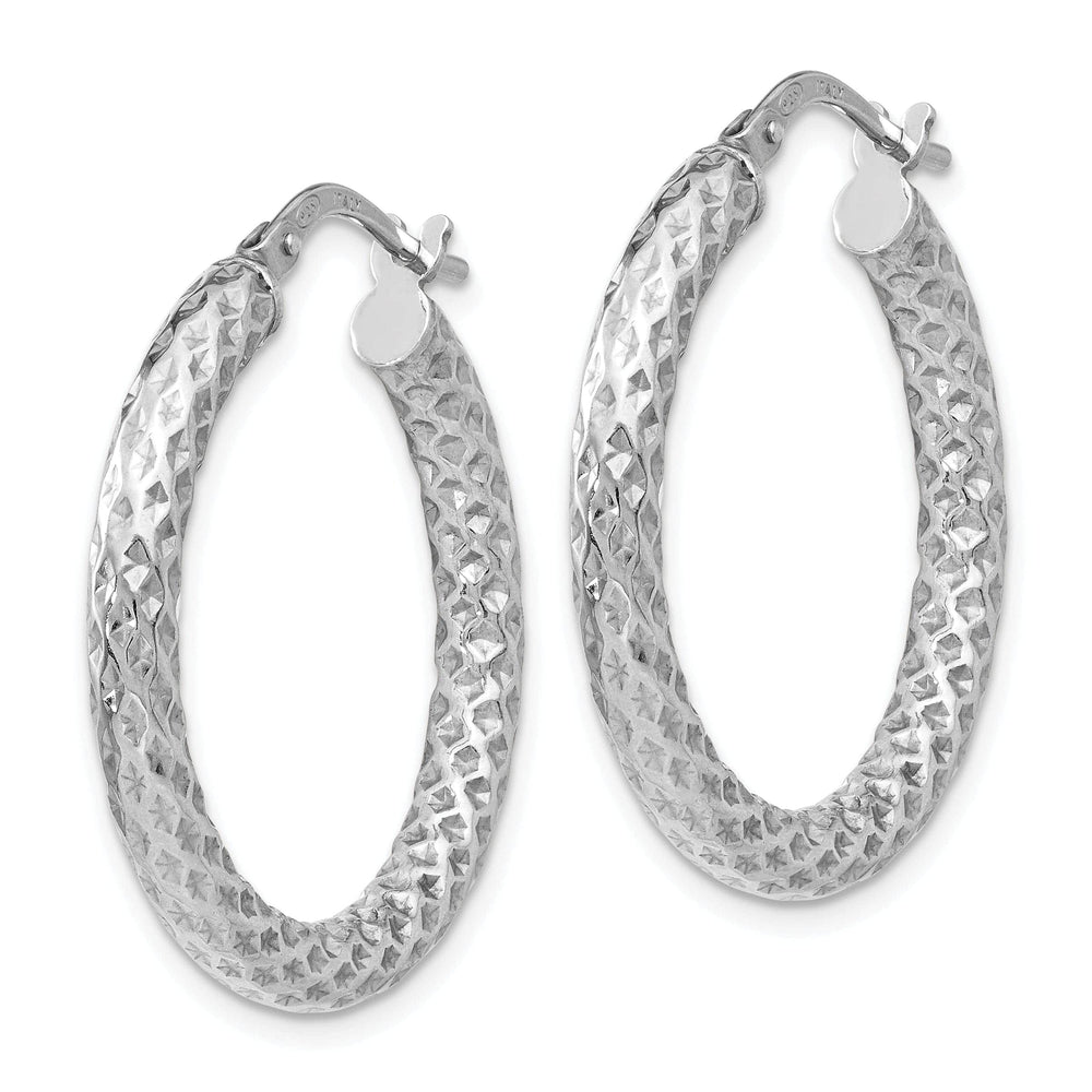 Lovely Rita's Earrings Silver Polished Textured Hinged Hoop Earrings
