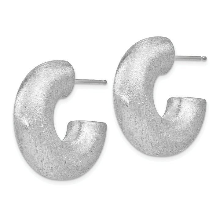 Lovely Rita's Earrings Silver Radiant Essence J Hoop Post Earrings