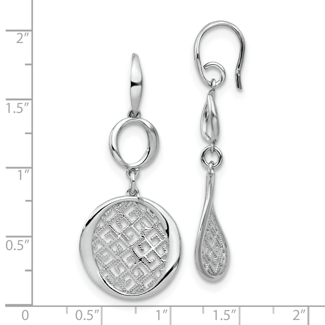 Lovely Rita's Earrings Silver Rhodium-plated Filigree Dangle Earrings